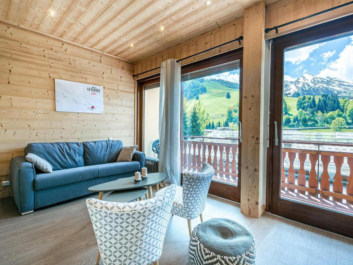 Grand Studio Cabine, Balcon, Parking, Centre La Clusaz - Fr-1-437-85 Bagian luar foto
